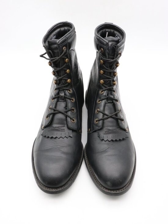 Twisted X Black Leather Men\'s Size 12 D Kiltie Boots Lace Up Boots MLC0002 main image 5